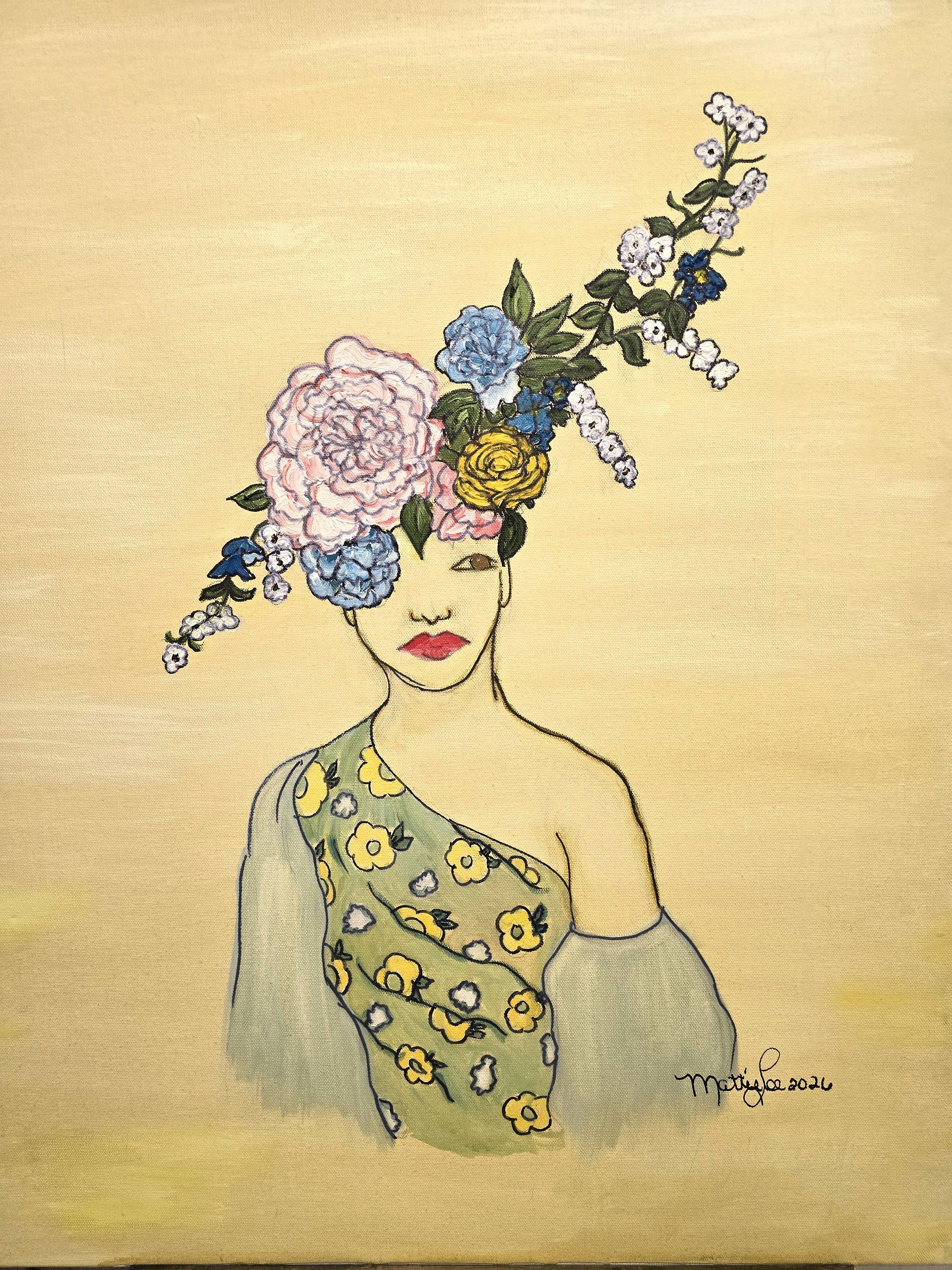 SELAH BLOOM series: GRACE IN BLOOM -OIL ON CANVAS 30X24