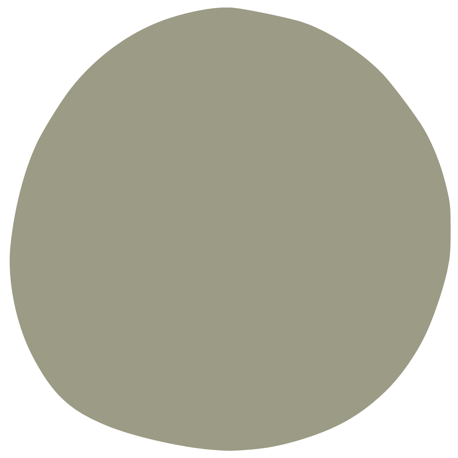 A large, smooth, pebble-shaped stone with a light grayish-green color.