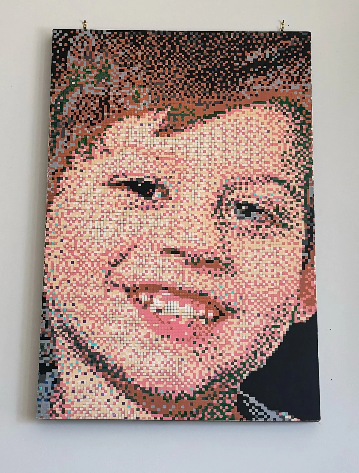 Finished custom LETSMAKIT portrait canvas created from a personal photograph.