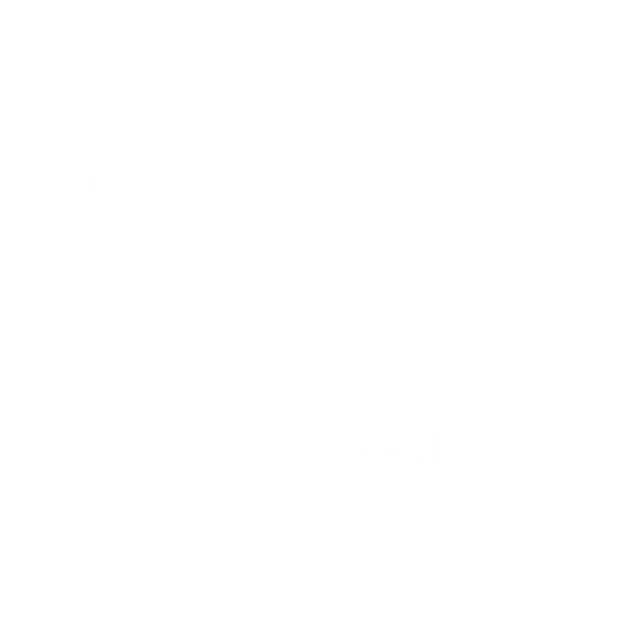 Logo for the DREW Barrymore Show featuring the show's title in bold, white letters on a black background.