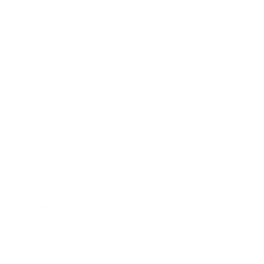 A black and white graphic with a rainbow design and the word 'TODAY' written in bold capital letters