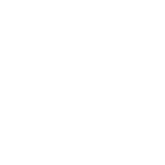Black and white circular logo with stylized waves