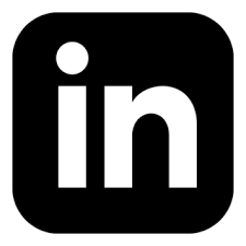 LinkedIn logo with a black background and white lowercase letters 'in'