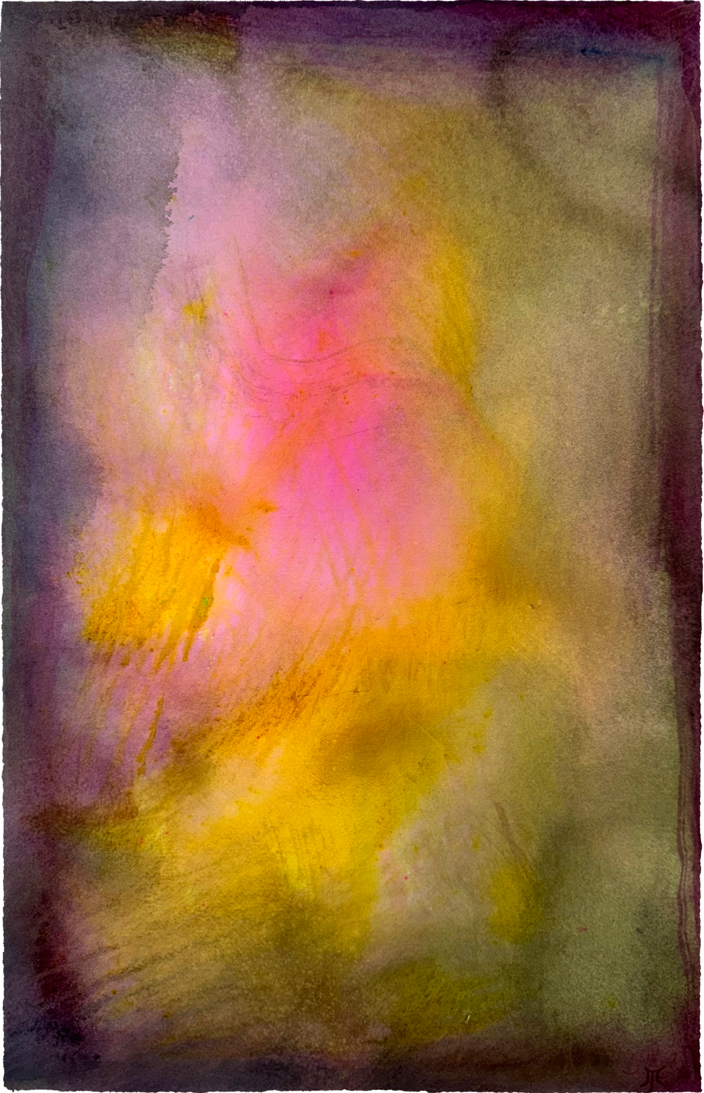 Mystic Pink, 2025. Dye on paper, framed— 27 x 19.5 in / 69 x 49.5 cm