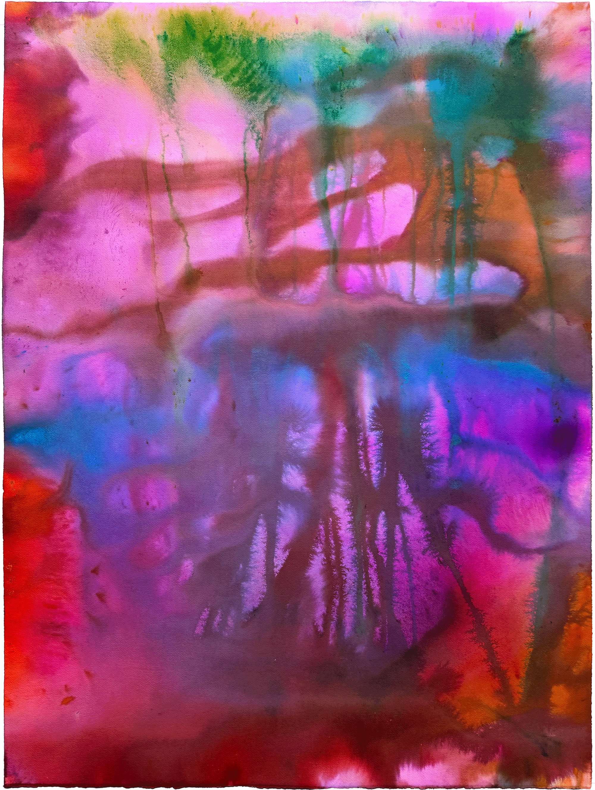 Reflection of a Tree, 2025. Dye on paper, framed — 47.5 x 37.5 in / 121 x 95 cm