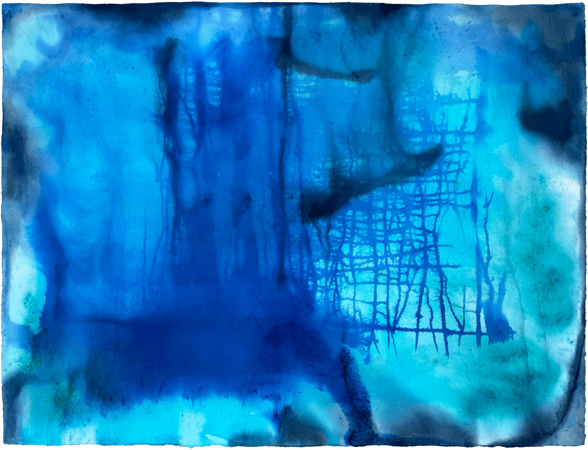 Blue Mood, 2025. Dye on paper, framed — 50.5 x 40 in / 128 x 101.5 cm