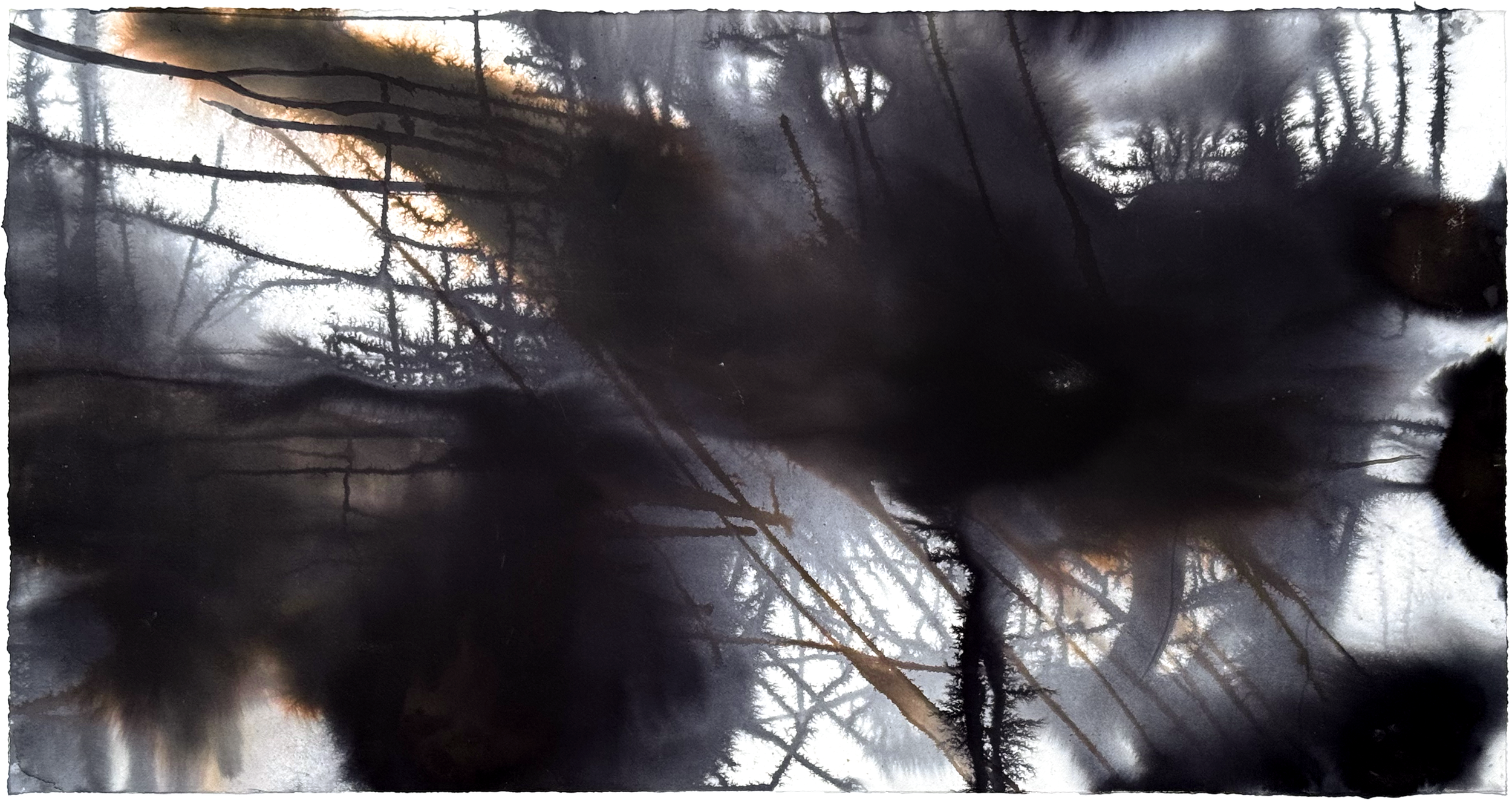 City Scape, 2026. Dye on paper, framed — 30 x 53.5 in / 76 x 136 cm