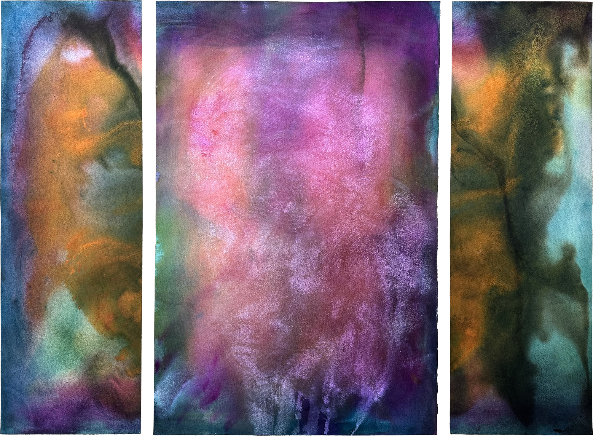 Interior Reflection, 2025. Dye on paper, framed with walnut — 36 x 48 in / 91 x 122 cm