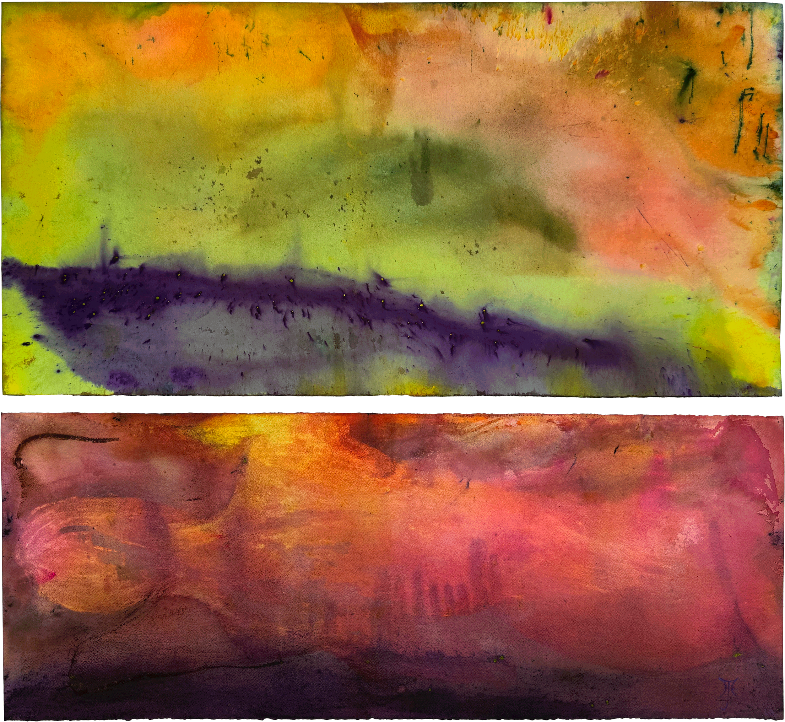 Horizon, 2025. Dye on paper, framed — 34.75 x 36 / 88 x 91 cm