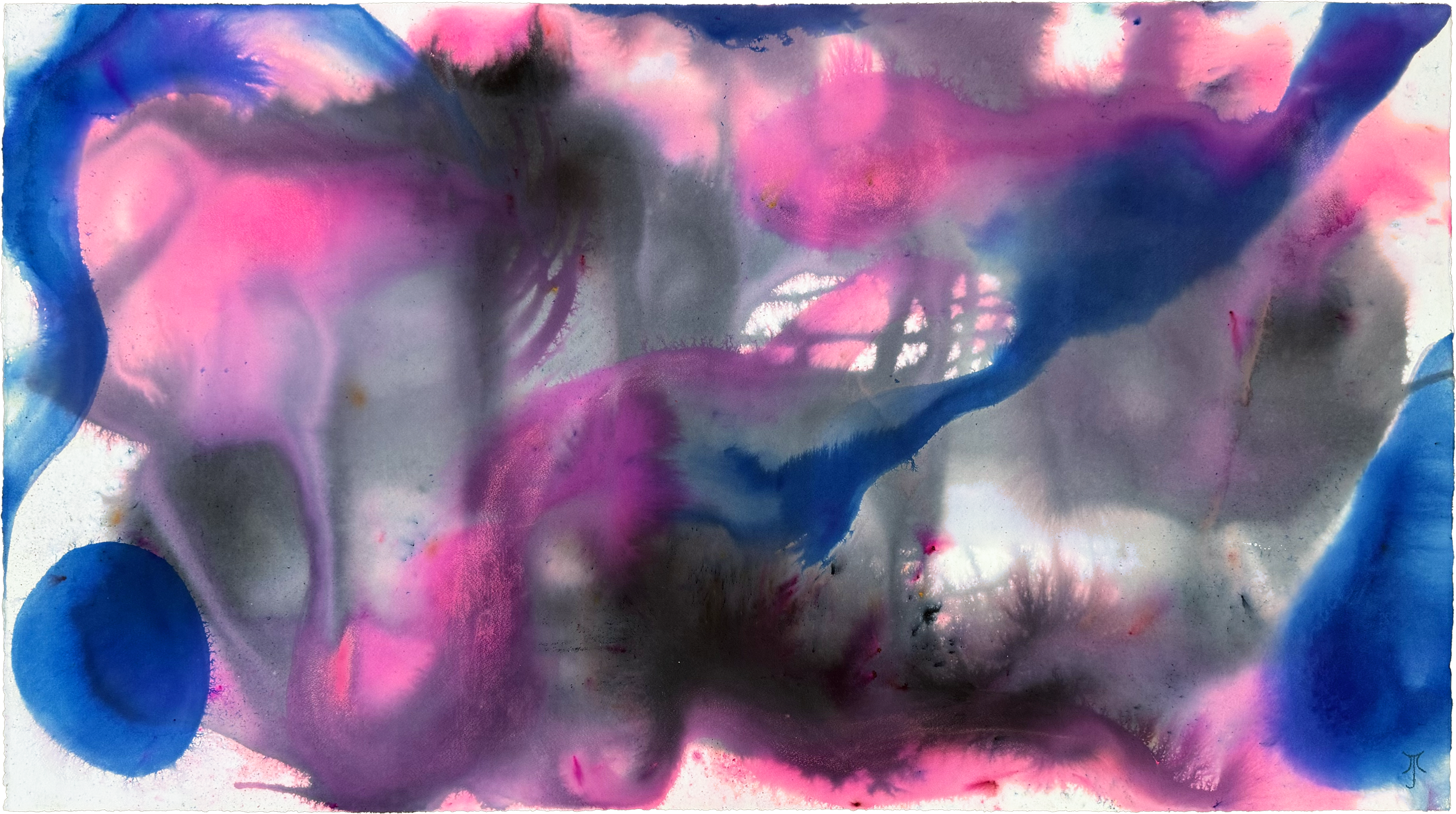 Splurge, 2025. Dye on paper, framed— 52 x 32 in / 132 x 81 cm