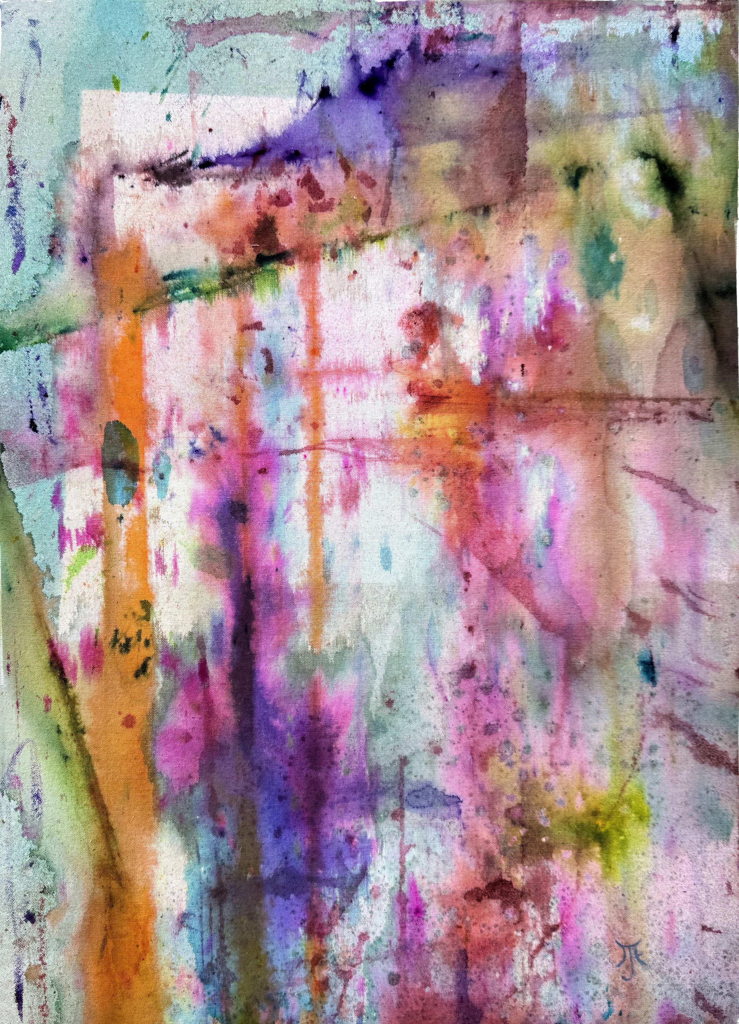 Veil 2, 2025. Dye on canvas, framed — 40 x 28 in / 101.5 x 71 cm