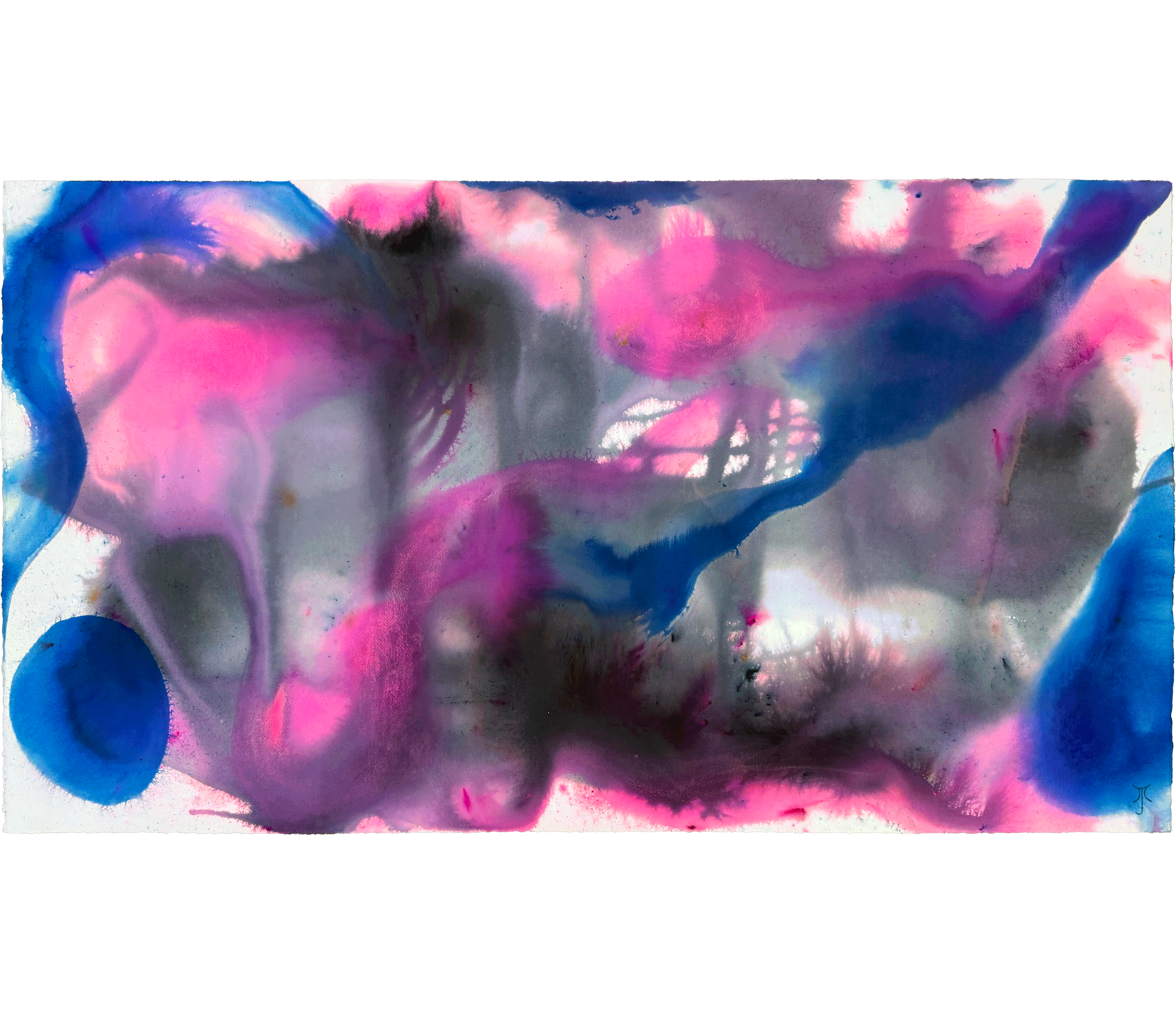 Splurge, 2025. Dye on paper, framed — 52 x 32 in / 132 x 81 cm