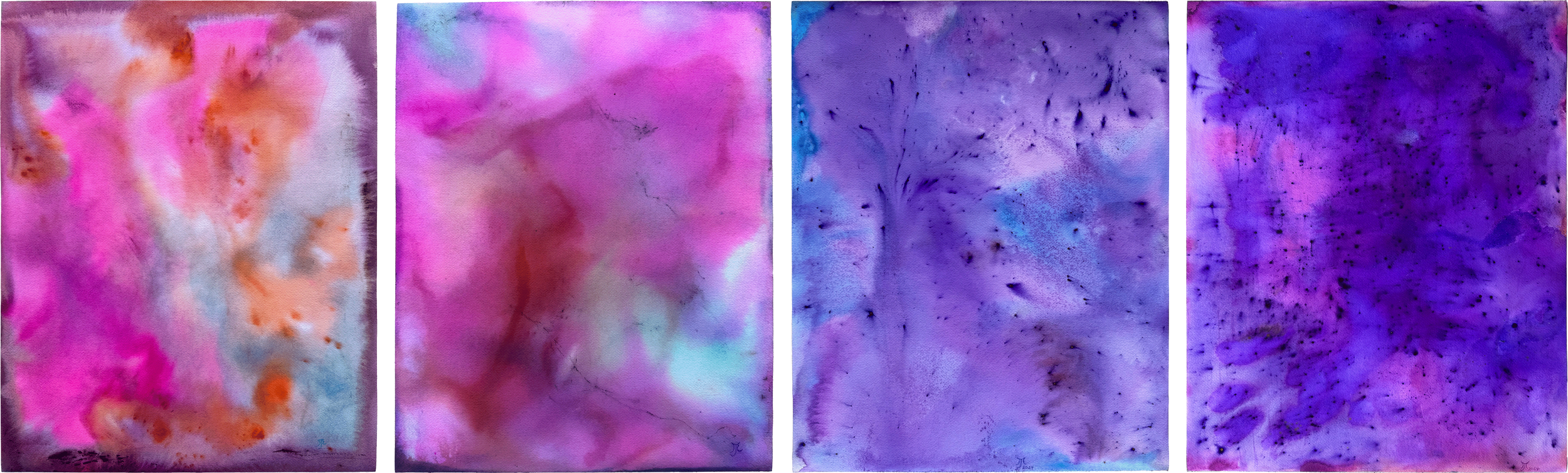 Purple Sky, 2025. Dye on paper, framed — 17 x 47 in / 43 x 119 cm