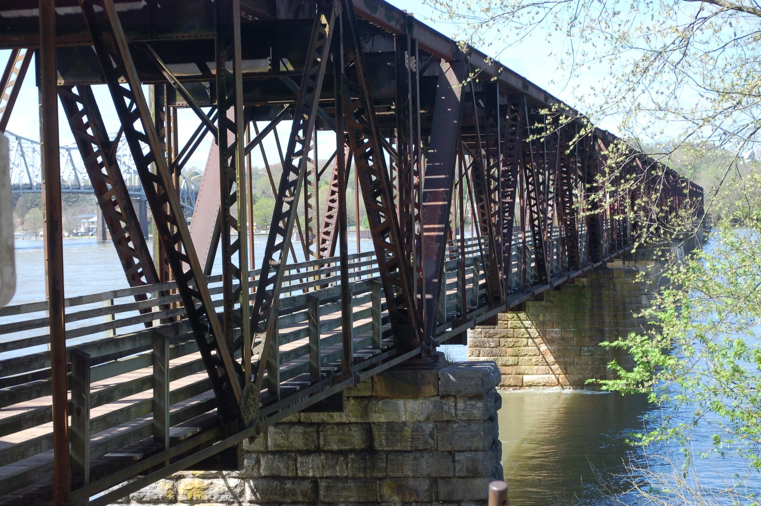 Side of the Old Train Bridge in Sheffield Alabama.