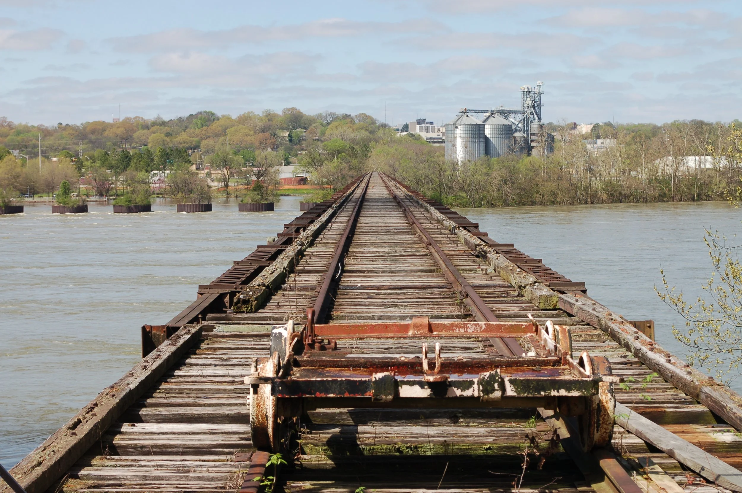 Top of the Old Train Bridge in Sheffield Alabama