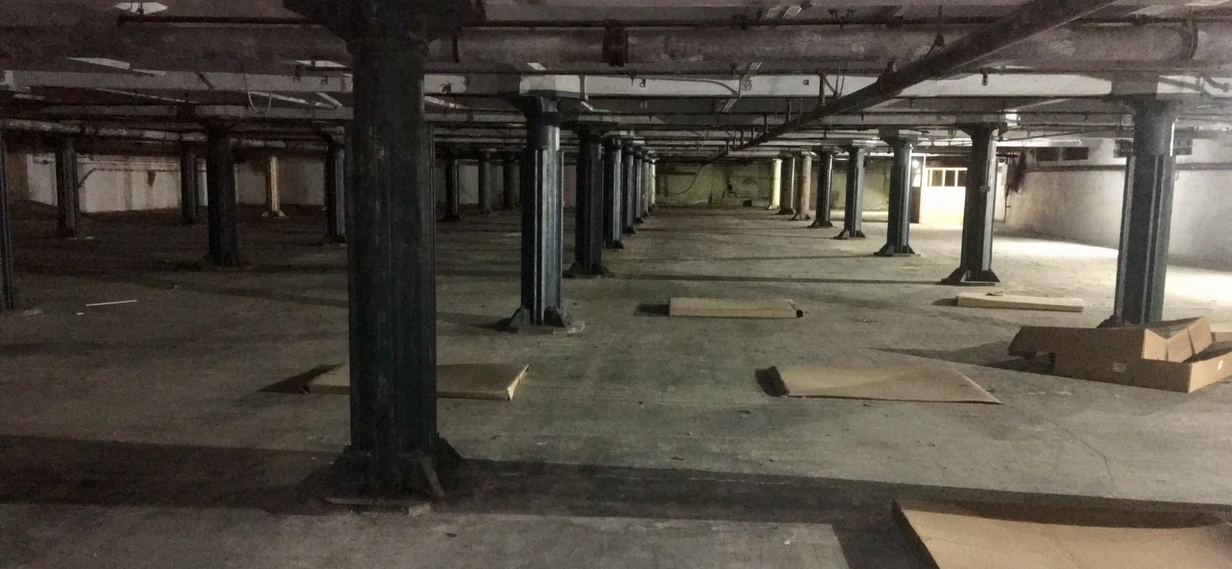 The Basement - the home of the railway before refurbishment started! It took 3000 litres of paint to cover the walls and floor and took me 3 months to complete