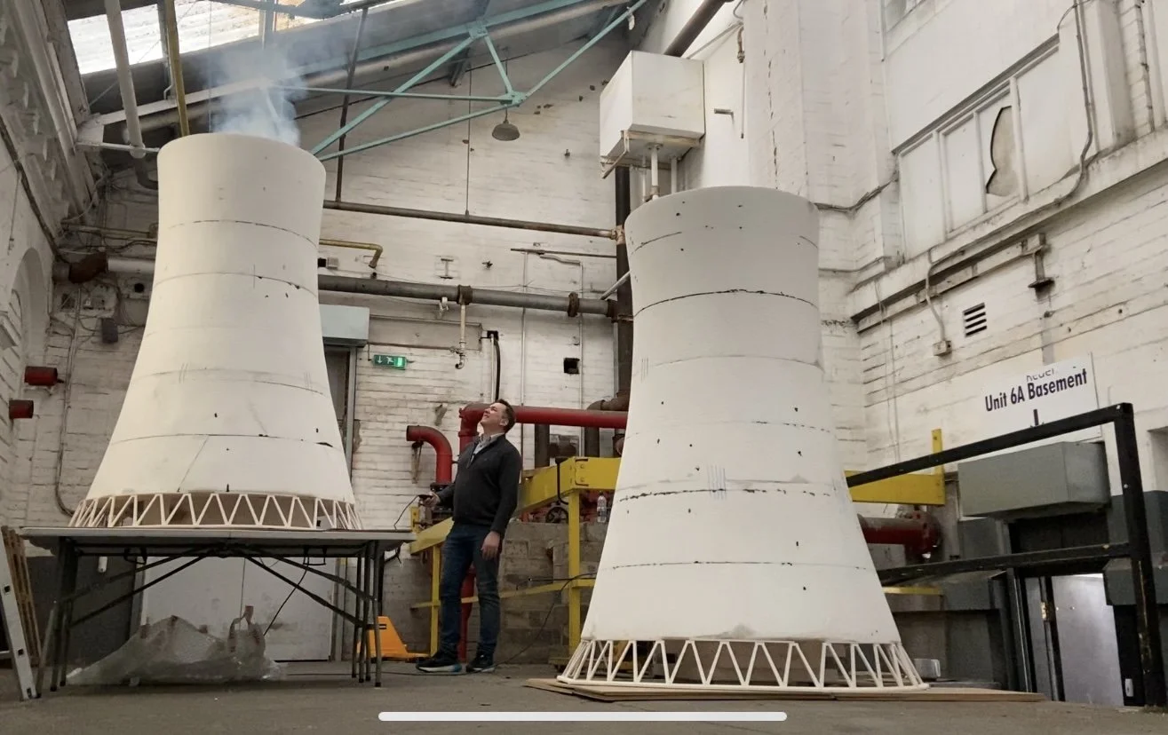 These model Cooling Towers feature on the layout and stand 3.5 metres high! These are true to scale at around 195ft..