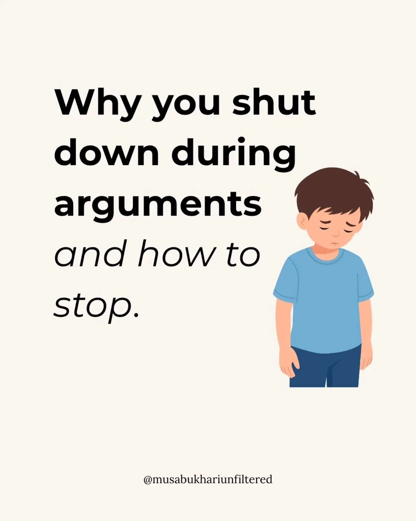 If you shut down during arguments, this is for you.

You&rsquo;re not cold. You&rsquo;re protecting yourself.
Shutting down, withdrawing, or going silent isn&rsquo;t weakness, it&rsquo;s something you learned when you didn&rsquo;t feel safe expressin
