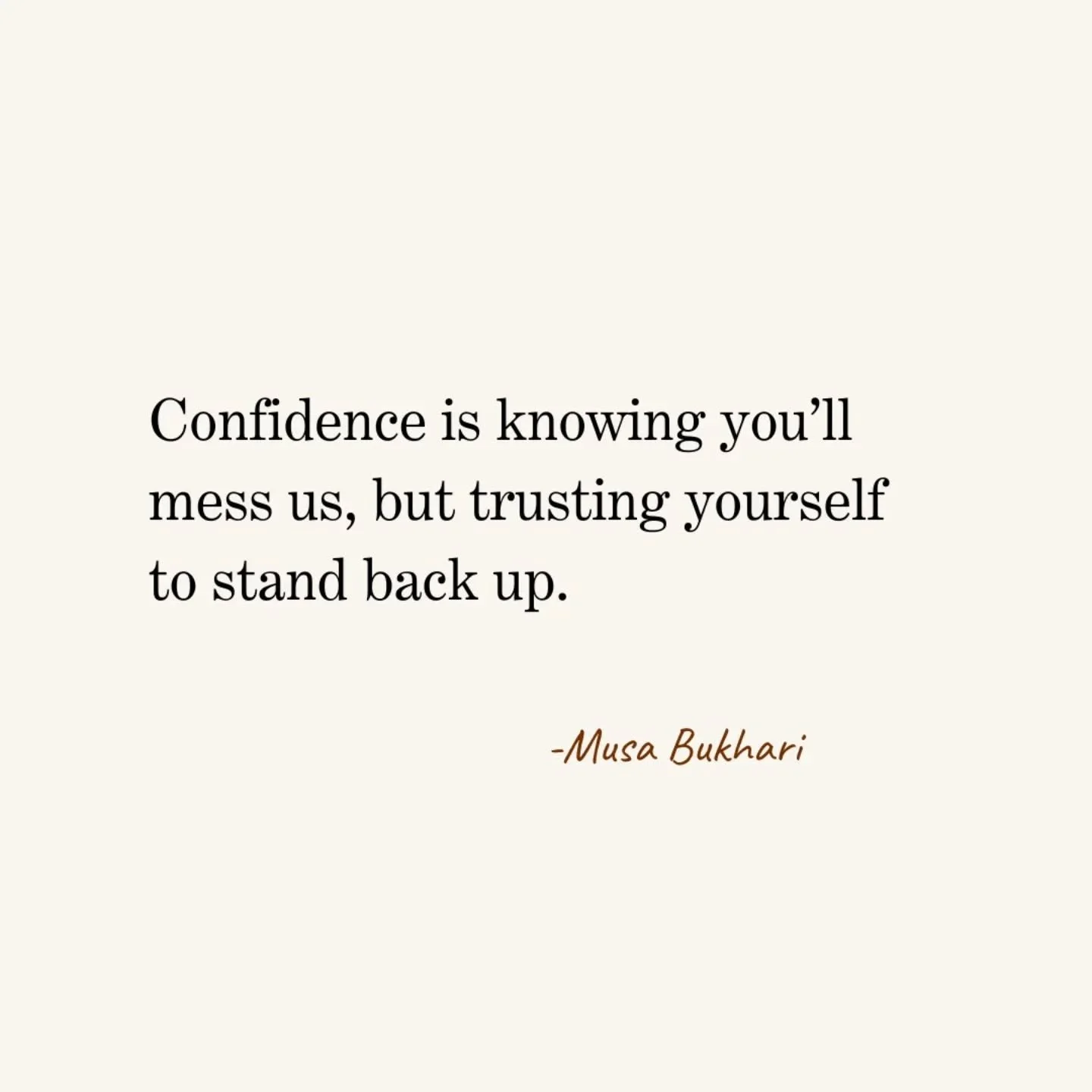 Confidence doesn't always mean you have it together all of the time. 

.
.

#confidence #confident #selflove #mentalhealth #muslim #muslimtherapist #selfesteem #messingup #selfdevelopment #growth #guilt #showingup