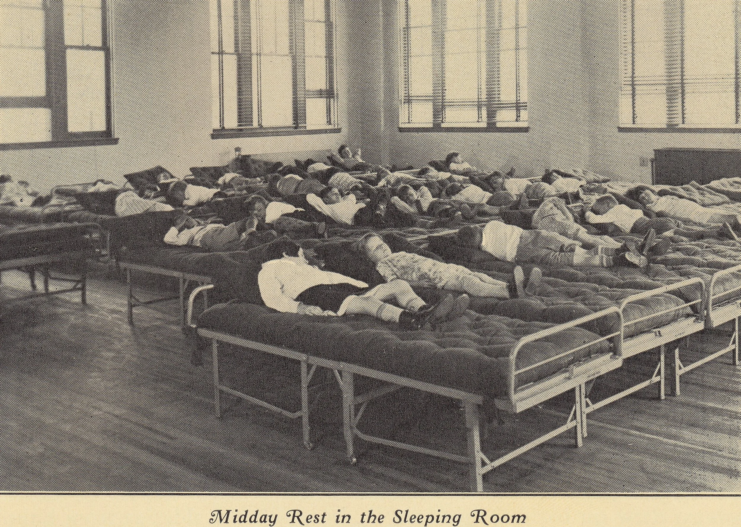 The sleeping room, where students rested during the day