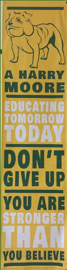An AHM banner: Educating tomorrow today, you are stronger than you believe