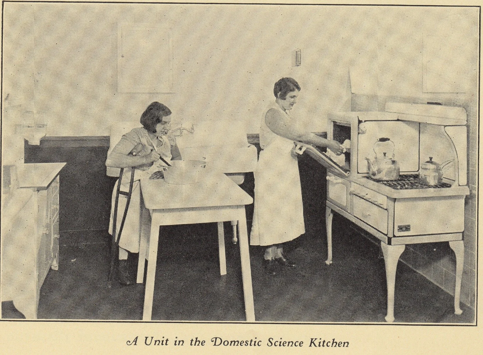 The domestic science kitchen: cooking lessons, 1930s style