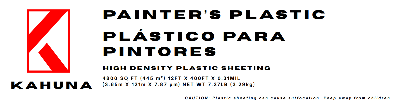 Kahuna Painter's Plastic