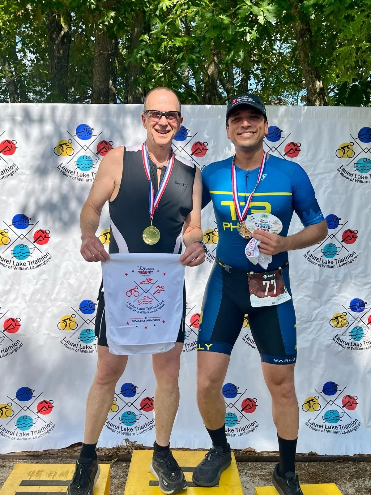 Drs. Bruce Terry and Varun Solanki Triathalon completion July 2026