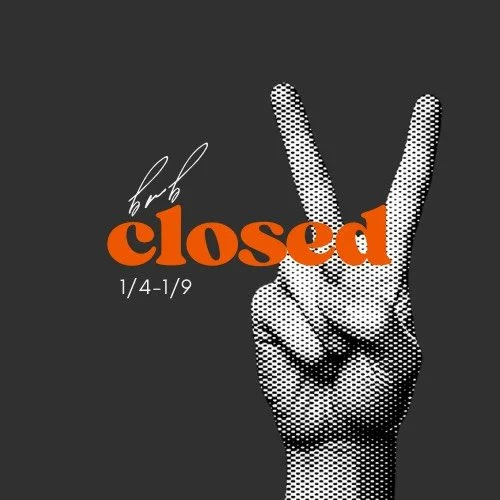 Gallery is closed this week. Traveling to Texas to snuggle my new precious niece for 5 days straight.🖤

January + February events will be posted later this week! Want to schedule a paint night? Message to grab a spot! Our space is perfect for 8-10 a