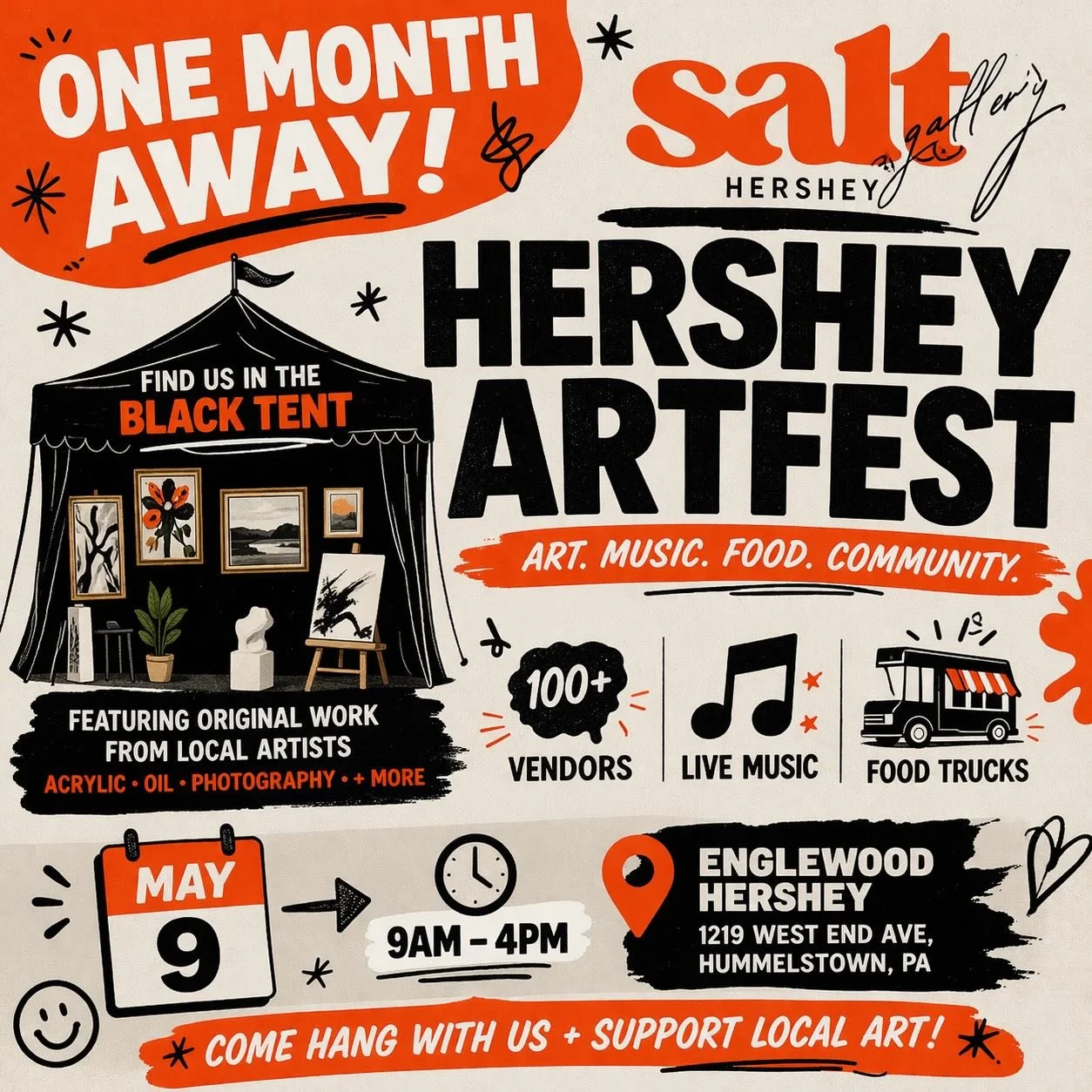 One month away!! Mark your calendars. Come out and support local artists!🖤