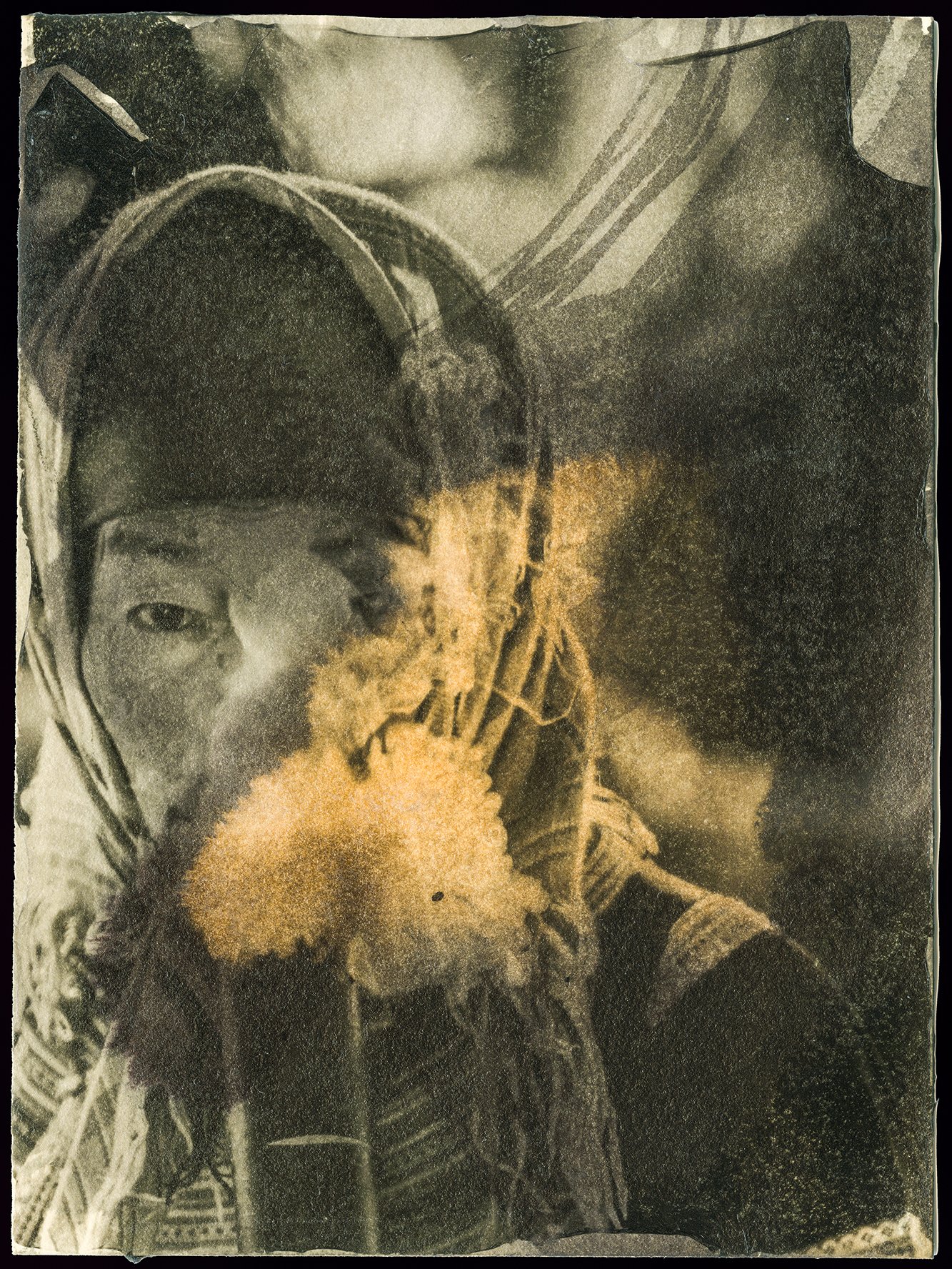 2025 Greece.
Image transfer on watercolour paper painted with inks.