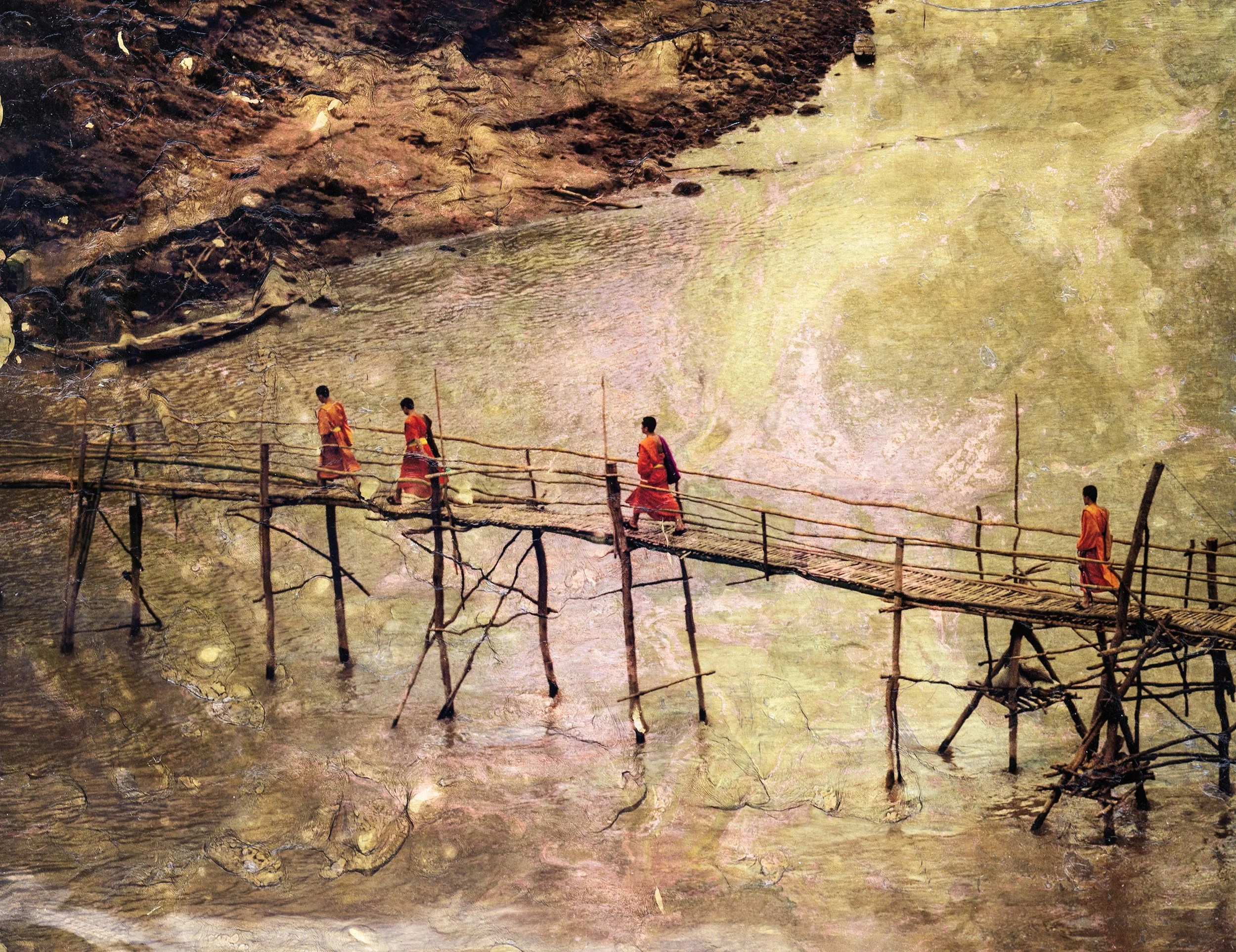 2012, Laos. Brass plate - Image transfer.