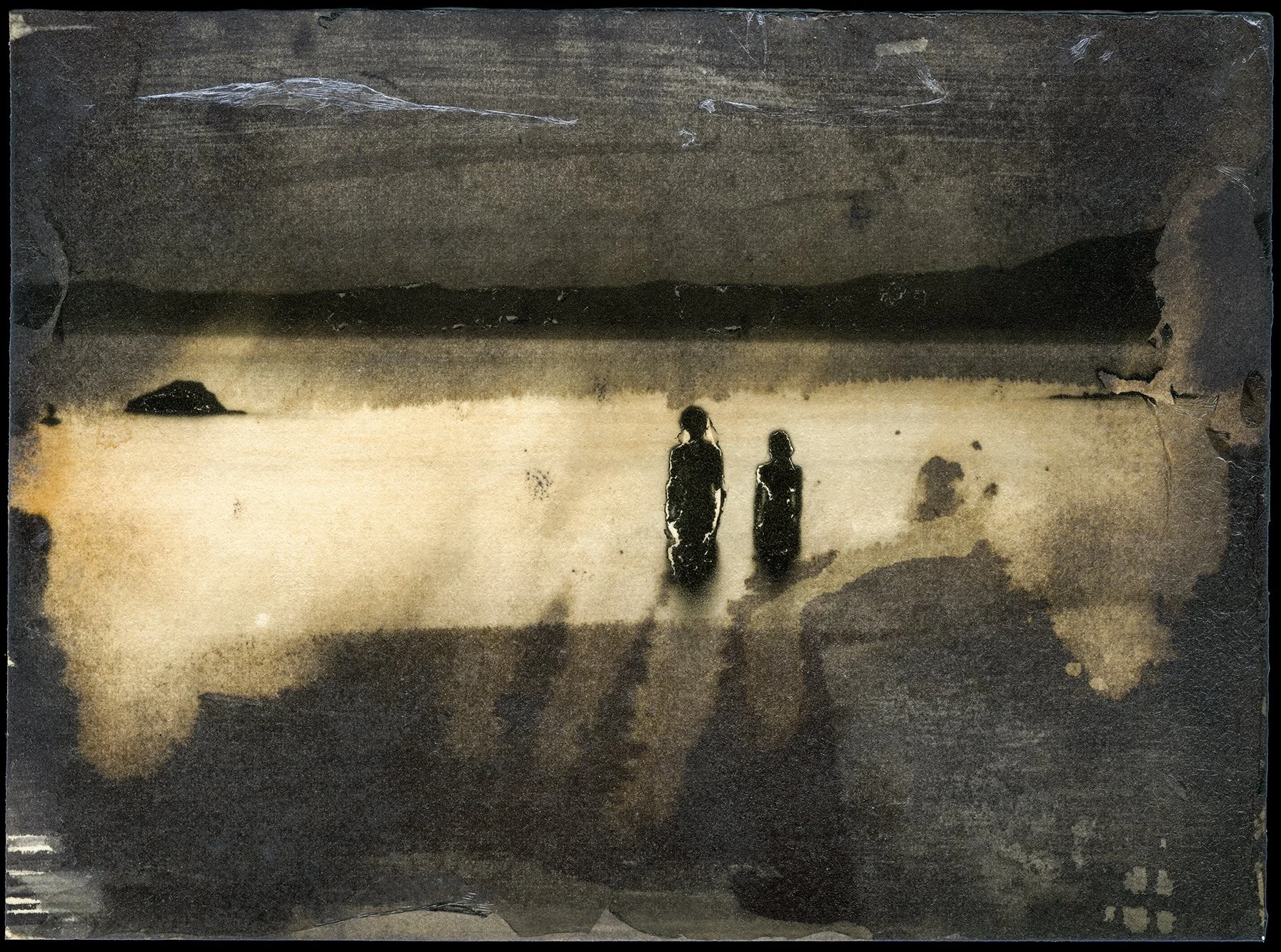 2025 Greece.
Image transfer on watercolour paper painted with inks.