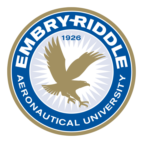 The emblem of Embry-Riddle Aeronautical University featuring a golden eagle, the university name, and the year 1926.