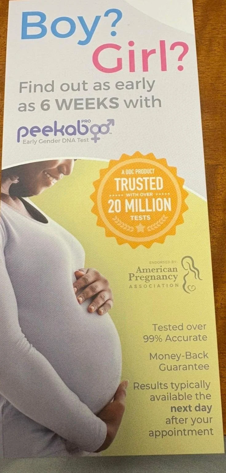 Peek A Boo Early Detection Gender Dna Test