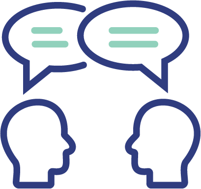 facilitate - people having conversation