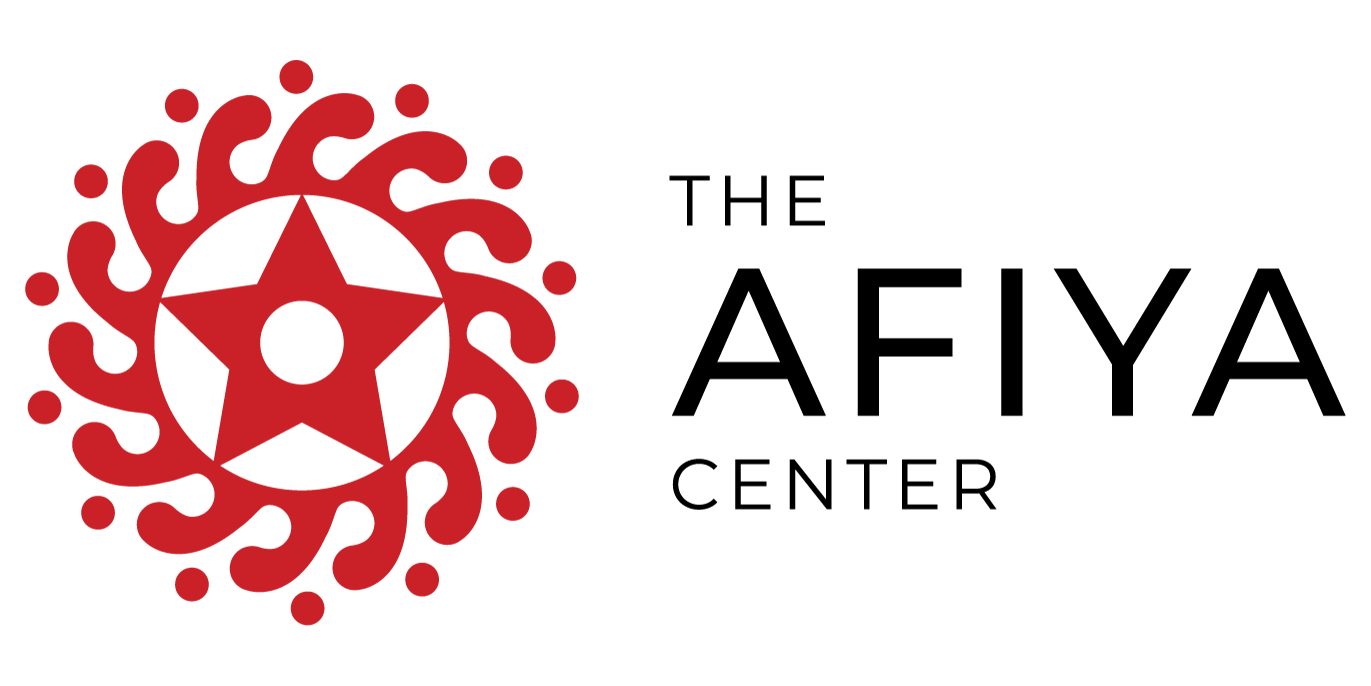 Black text reading "Antifa" next to a red and black circle with a star and flame-like design.