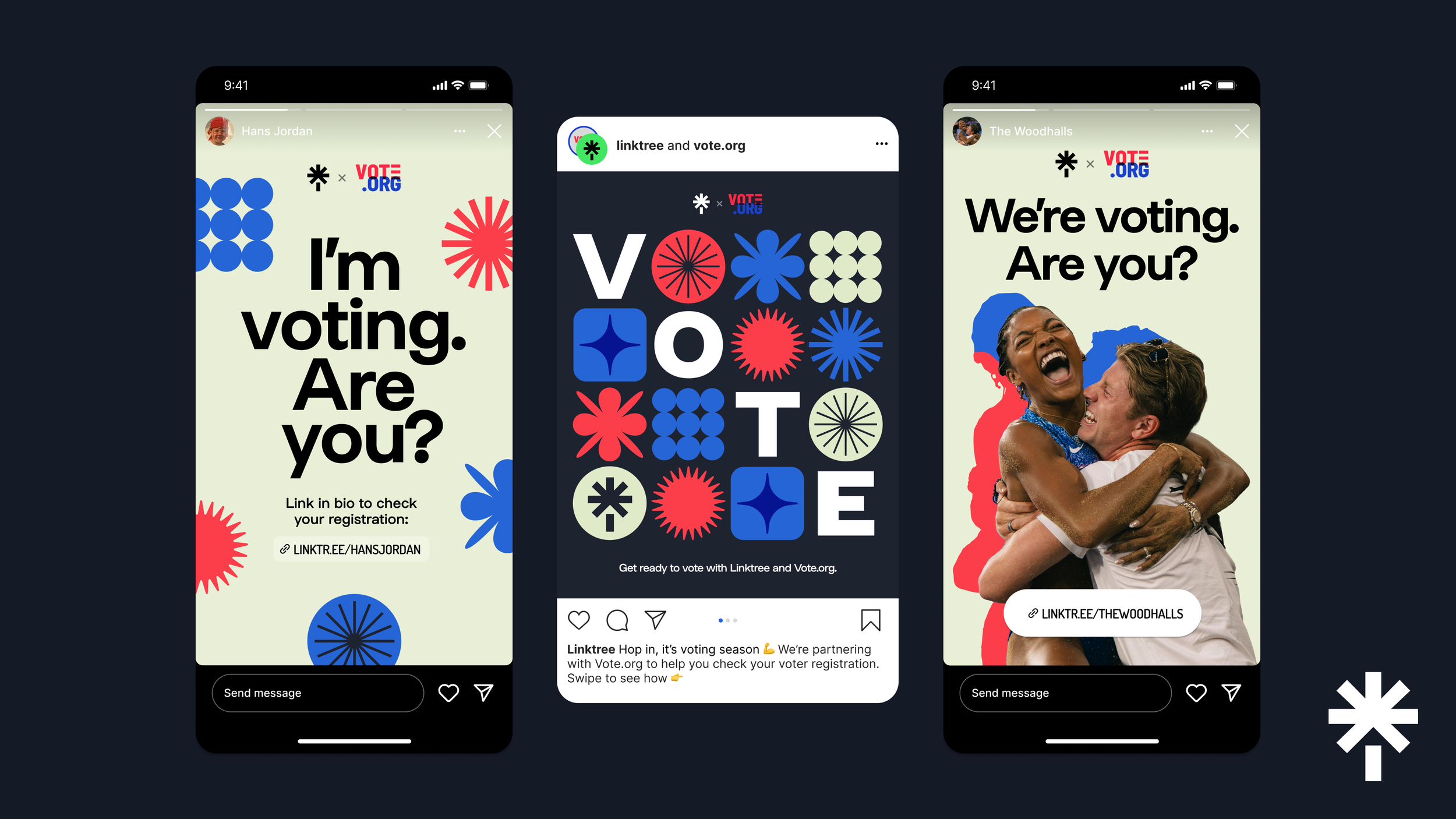Over 9k people registered to vote through partner Linktrees during this campaign.