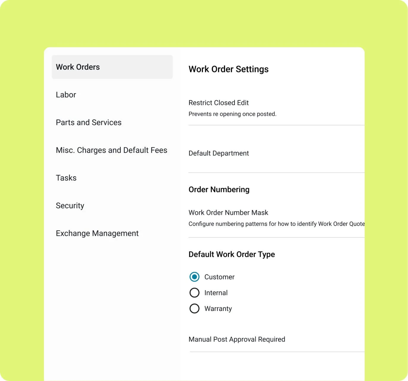 ERP Settings (Coming Soon)