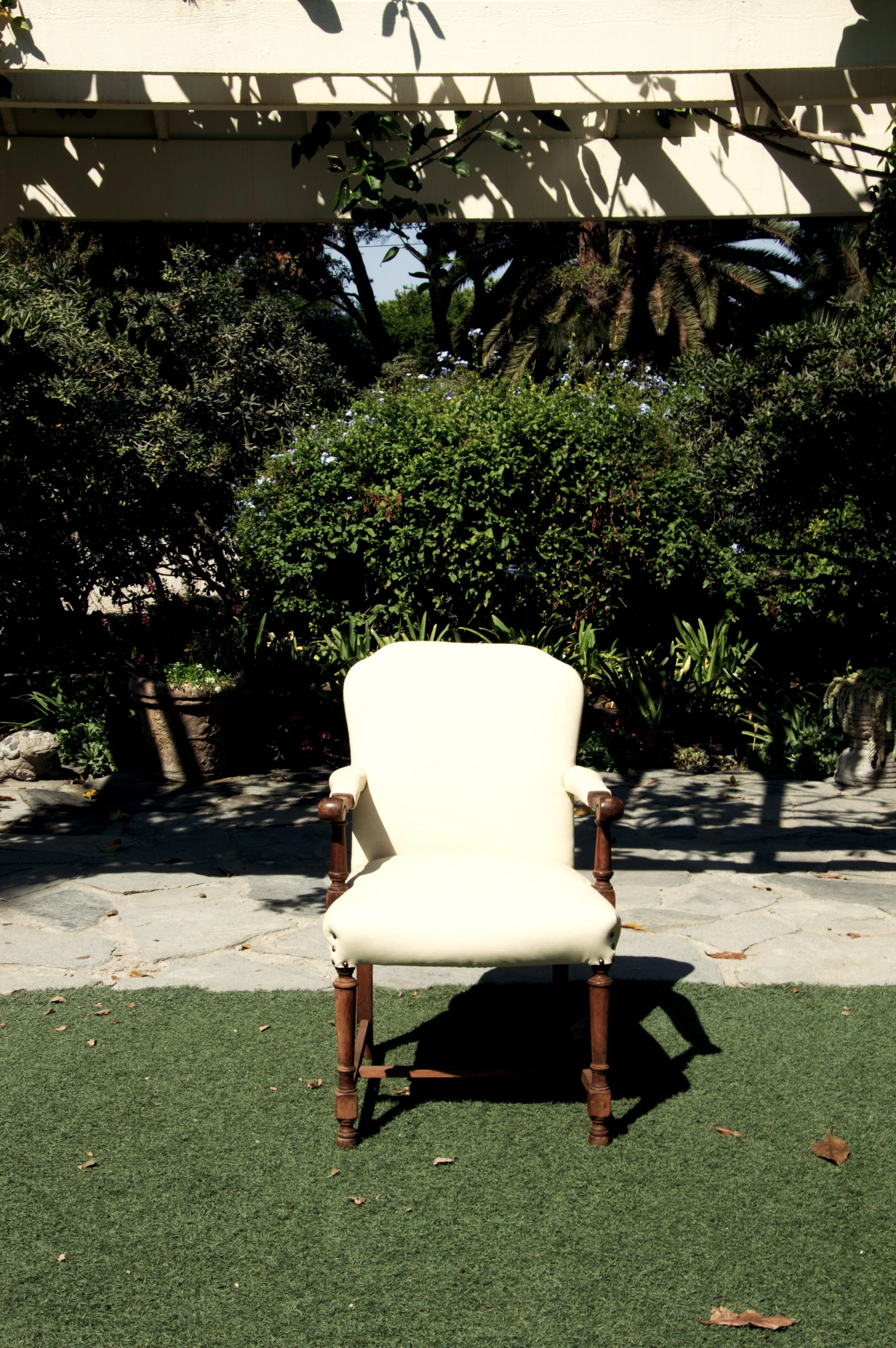 Ivory Fabric Wood Trim Chairs w Arms.jpg