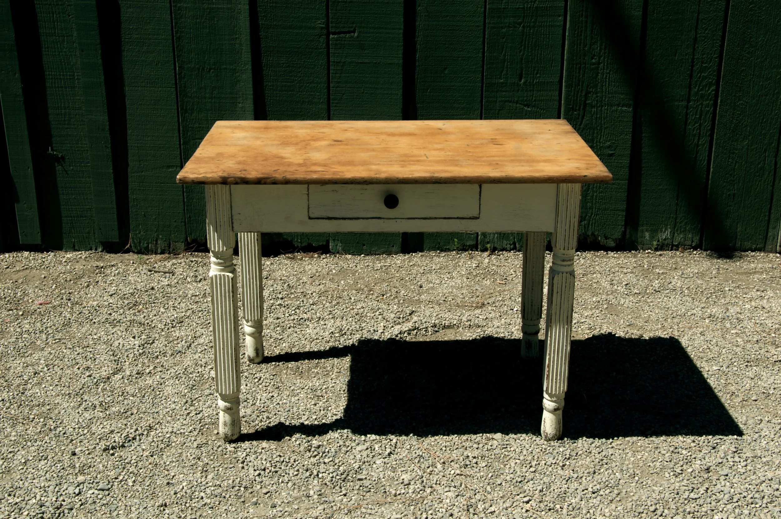 Pine Top Square Lined Legged Table.jpg