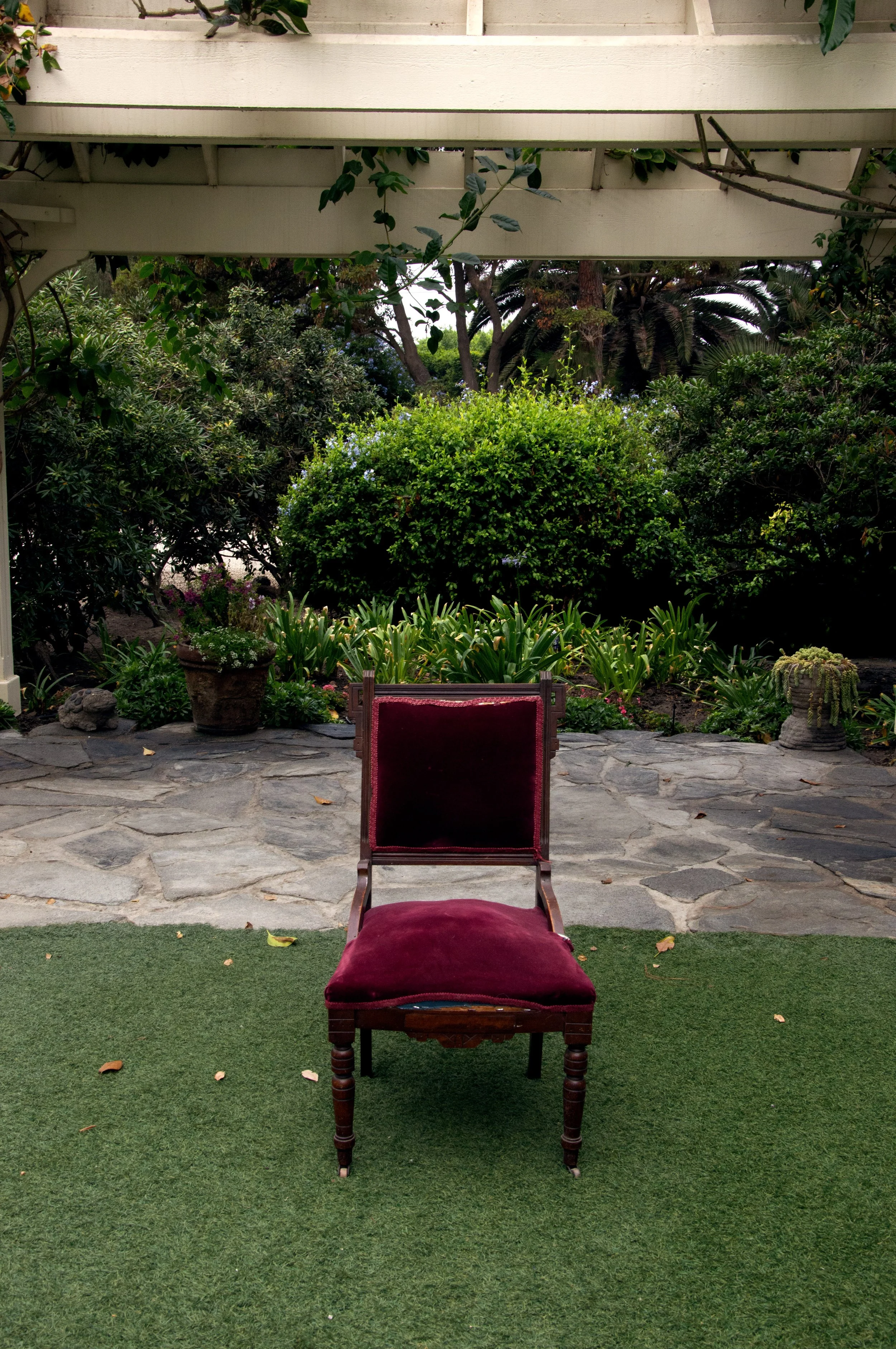 Dark Wood w Burgundy Fabric Chair.jpg