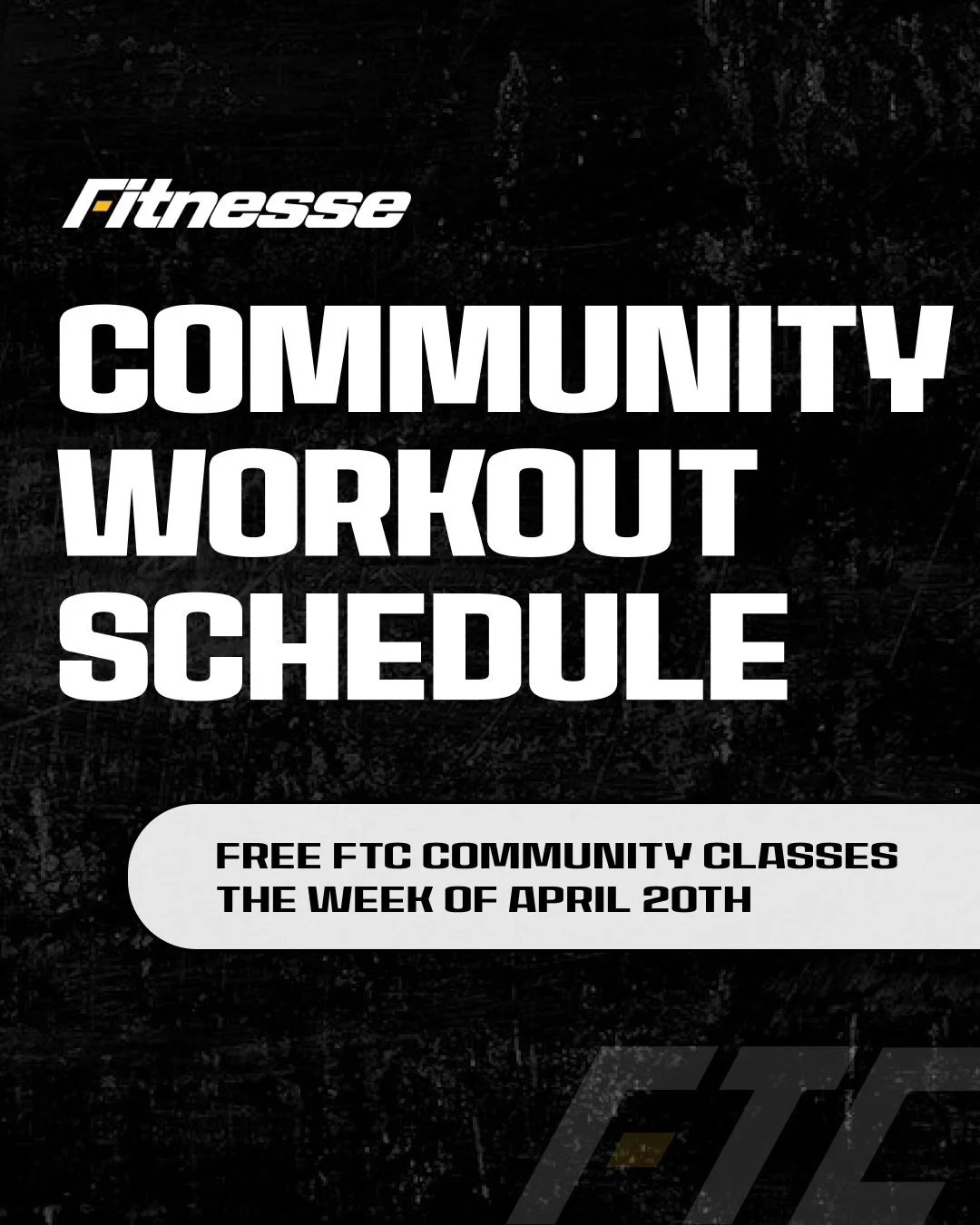 FREE community classes led by FTC members are dropping this week as we get the new spot together. 

Pull up, move with the people, and tap into the community while we build the next chapter im the West!

Reserve your spot NOW!

The GRIND don&rsquo;t 