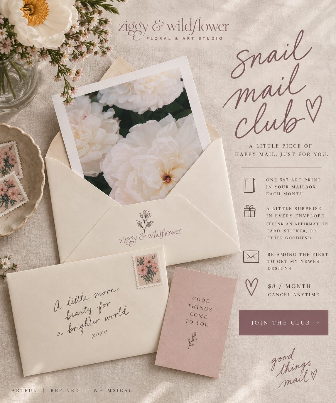 Ziggy & Wildflower Snail Mail Club