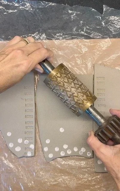candy roller from the 1800s making hearts