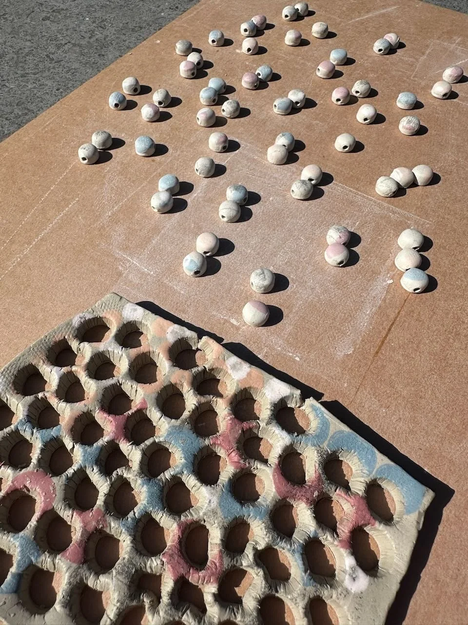 Marfa Love  slab after beads have been formed