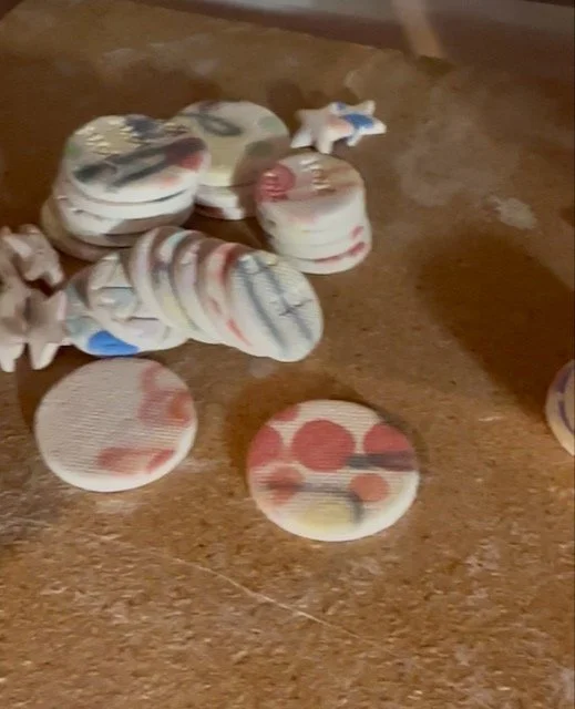 dots after bisque firing 
