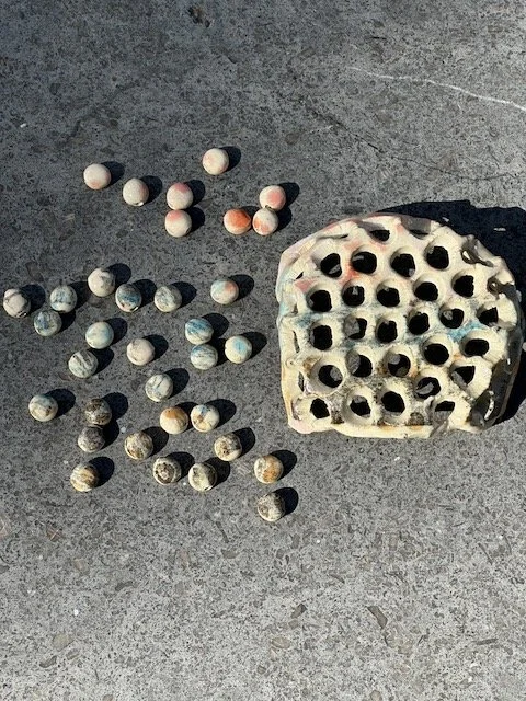 dots and skeleton post-bisque and glaze firings 