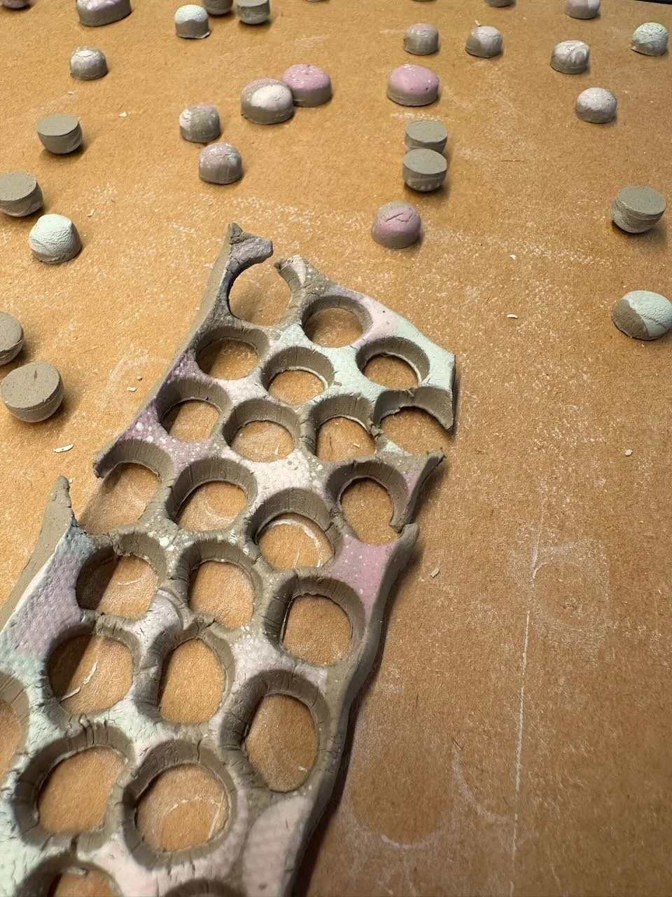 OG Love Cotton Candy slab after beads have been formed