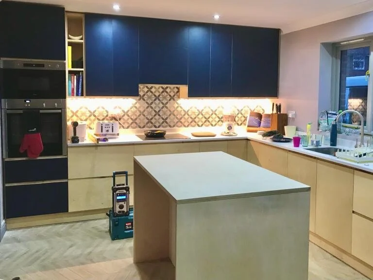 Bespoke kitchen installation in a Sheringham home).